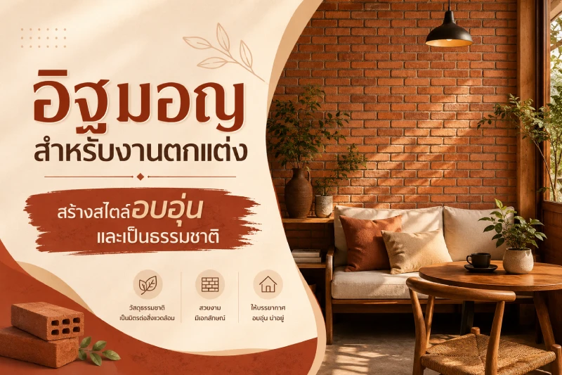 อิฐมอญสำหรับงานตกแต่ง สร้างสไตล์อบอุ่นและเป็นธรรมชาติ